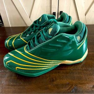 Adidas TMAC 2 Restomod Green/Gold Lebron Mcgrady Basketball Shoes Men's Size 8